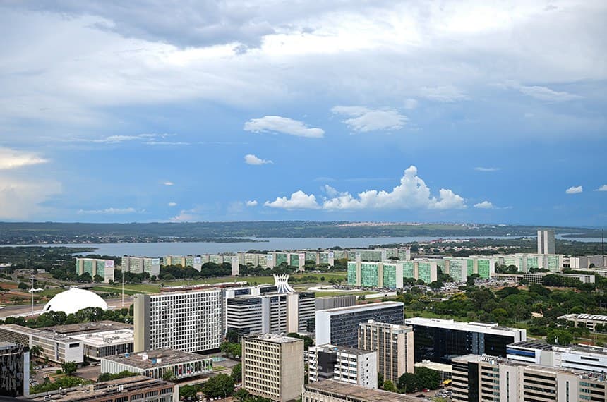 Vista dos prédios públicos de Brasília